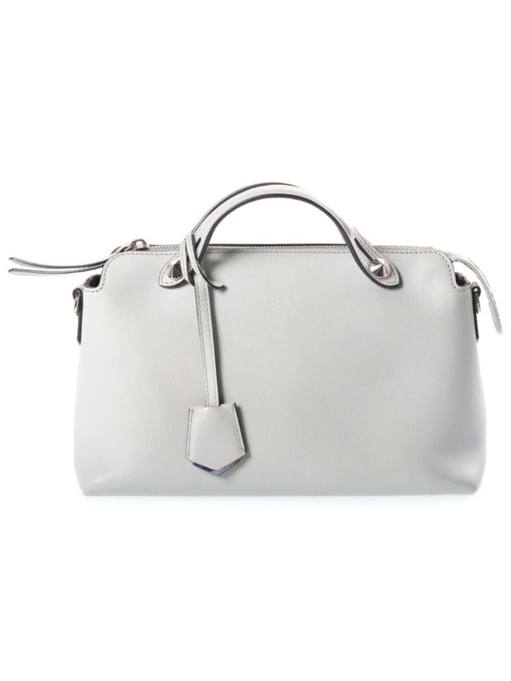 Fendi by the Way Medium Leather 2-Way Bag Silver Gray